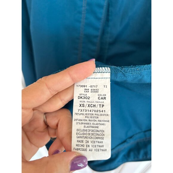 Dickies Jacket Women's Size XS Turquoise Lightweight Zip Up Mock Neck Pockets - Picture 8 of 11
